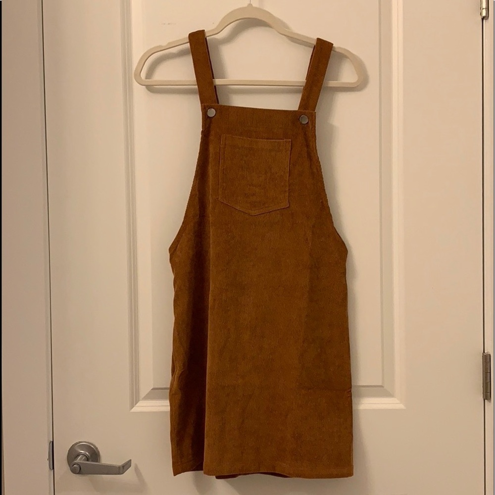Corduroy tan jumper dress